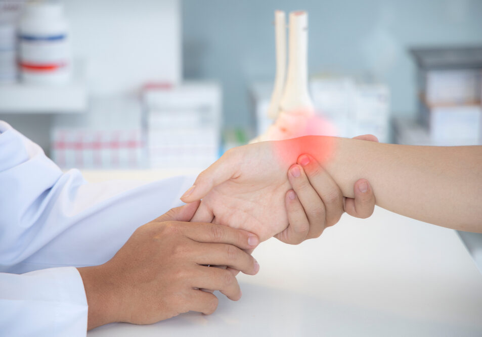 Asiatisch, Orthopädie, Arzt, Tun, Körperlich, Untersuchung, Im, Der, Patient, Mit