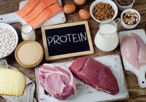Beste, Lebensmittel, High, In, Protein., Gesund, Essen, Und, Diät, Konzept