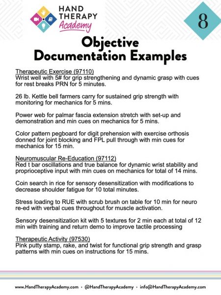 Hand Therapy Documentation